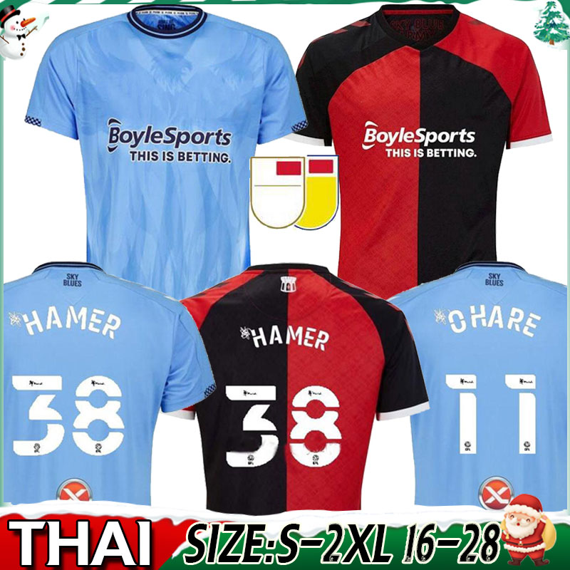 

2021 2022 Coventry City soccer Jerseys OSTIGARD JOBELLO WALKER McCallum DA COSTA HAMER 21 22 Home Blue FOOTBALL ShirtS top quality SIZE S-XXL, Home+patch