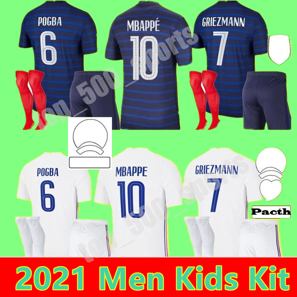 

Men Kids kit 2021 FRANCE jerseys National Team BENZEMA MBAPPE GRIEZMANN POGBA 21 22 Soccer jersey KANTE Football shirts THAUVIN maillot de foot, Black;yellow