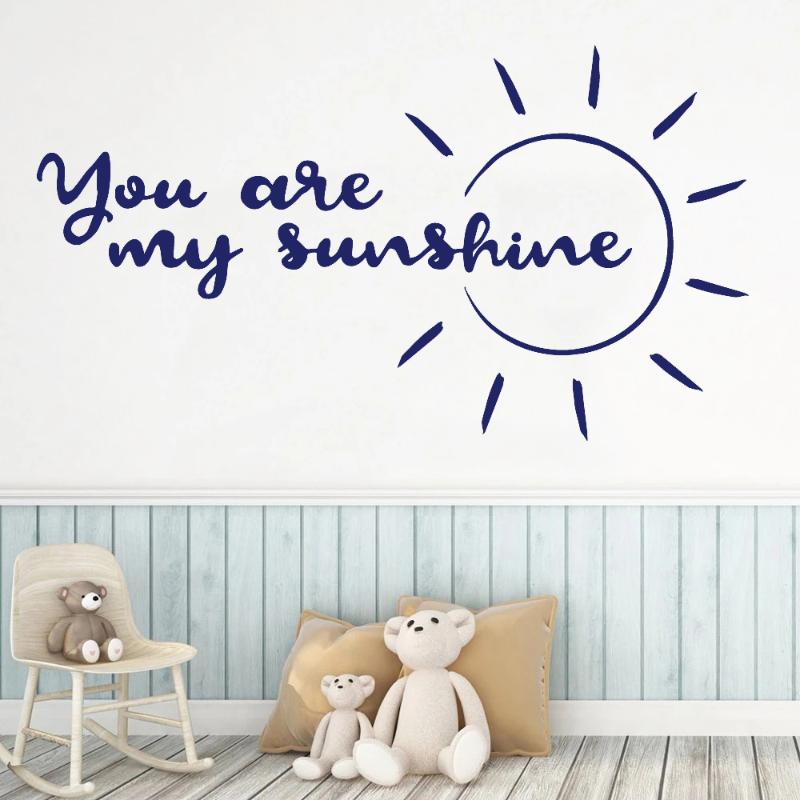 

Wall Stickers You Are My Sunshine Mural Removable Art For Kids Boy Bedroom Decoration Poster House Decor Decals DW5080