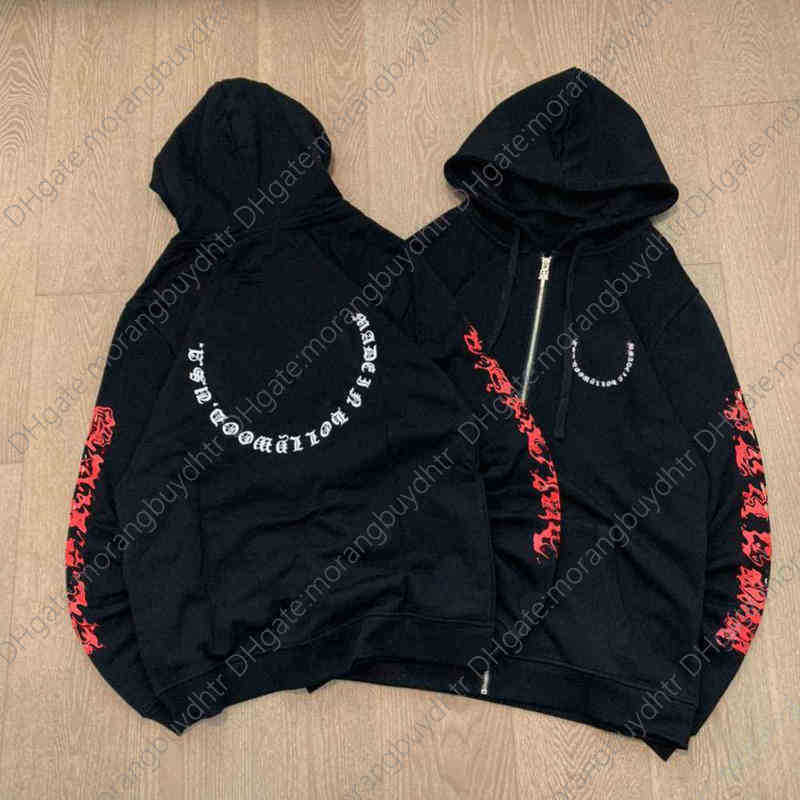 

Chrome 21ss Flower High Quality Mens Hoodies Heart Hooded Sweater Pullover Embossed Pattern Coat Sweatshirtstx8e Hearts{category}, Color10 please contact customer service