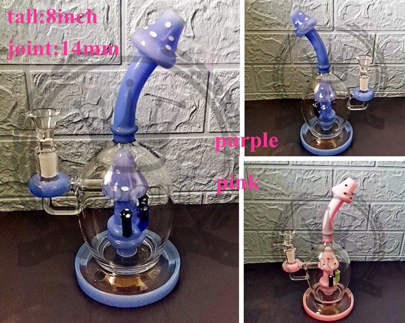 

Beaker Bong hookah 5mm thick GLOW IN THE DARK glass water pipe oil rig dab recycler smoking accessories bowl