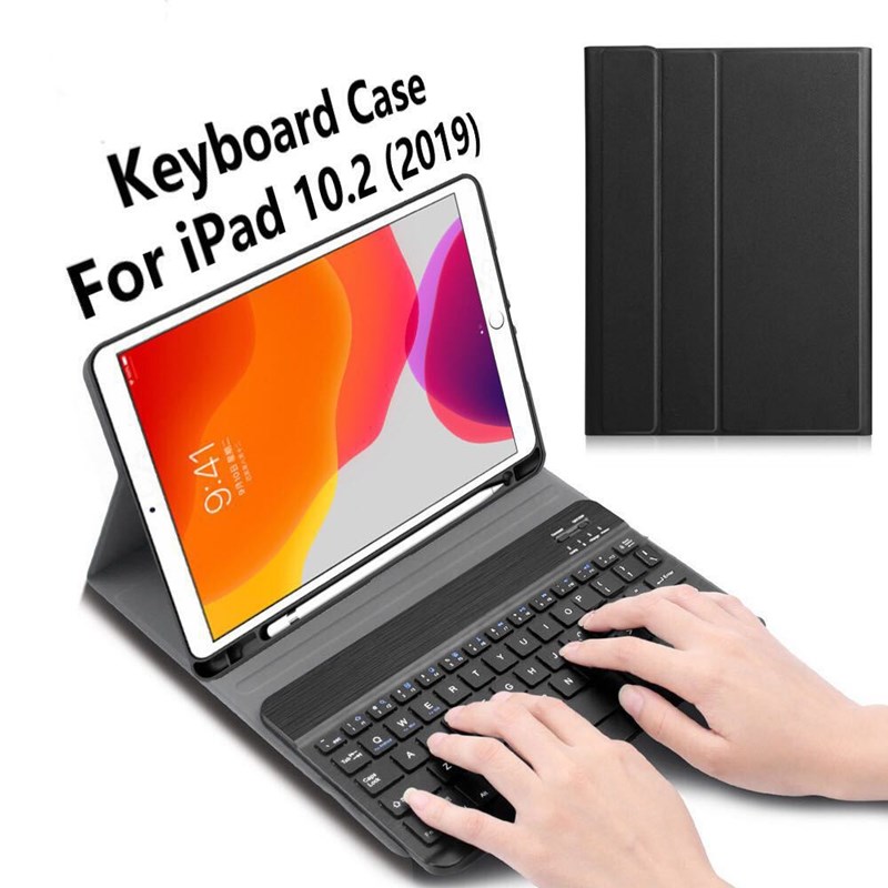 

For IPad 8 10.2 Wireless Keyboard Leather Case iPad Air3 10.5Protect shel lWith pen slot
