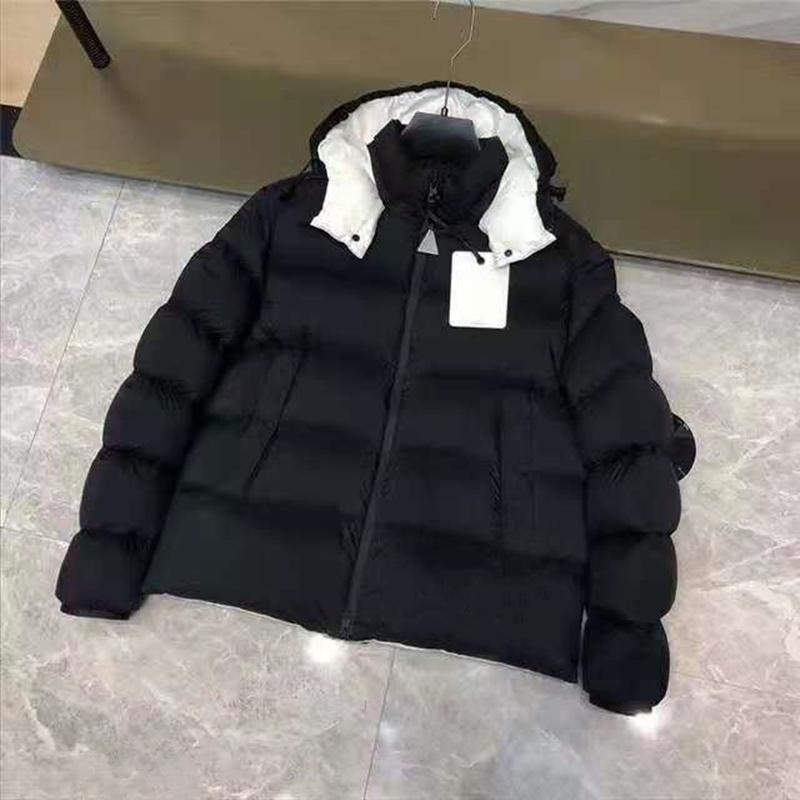 

Man Jacket down Parkas Classic Casual winter Coats Outdoor Feather Keep warm Doudoune Homme Unisex Coat Outerwear Hooded Cold protection Win, Black