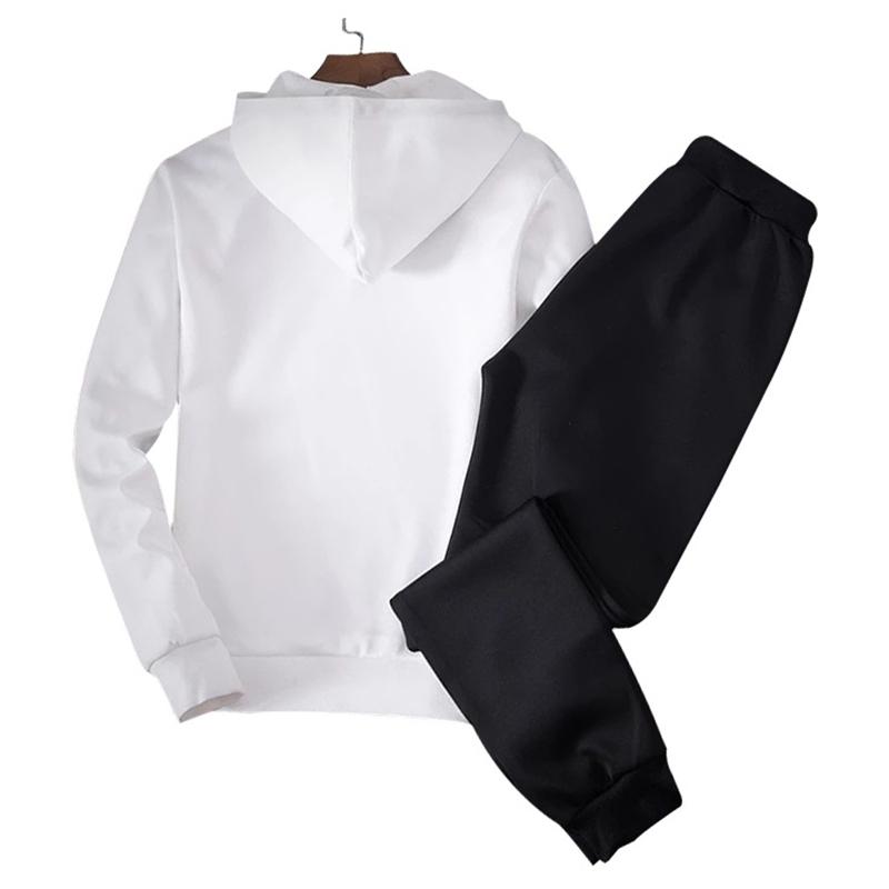 

Men's Tracksuits Sets Tracksuit Men Autumn Winter Hooded Sweatshirt Drawstring Outfit Sportswear 2021 Male Suit Pullover Two Piece Set Casua, Gray