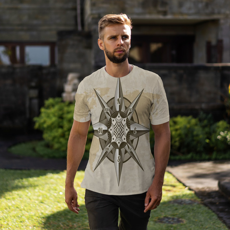 

Round thorns 3D printing T-shirts are unique, stylish, beautiful, breathable and comfortable. Daily party travel visual impact Gothic style, White;black