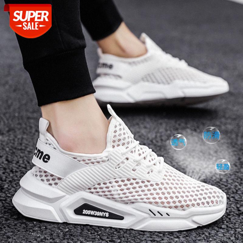 

summer men's shoes outdoor breathable big mesh hollow sports running lovers fashion trend casual trendy #tn6l