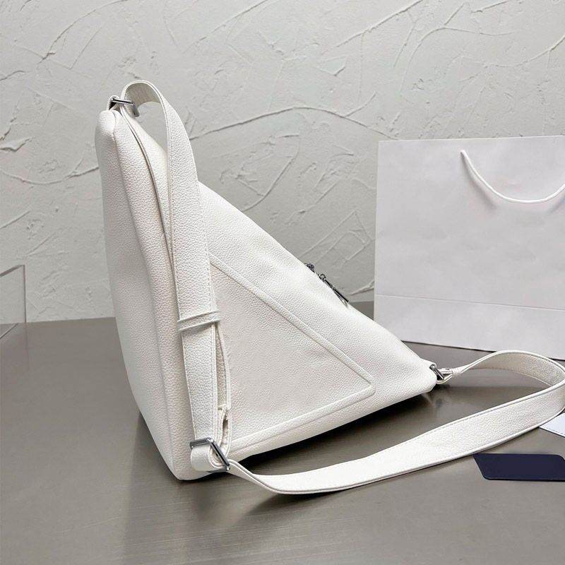 

Triangle Crossbody Bag Women Handbags Purse Shoulder Bags Genuine Leather Fashion Letters Hidden Zipper Adjustable Strap Plain Wallet