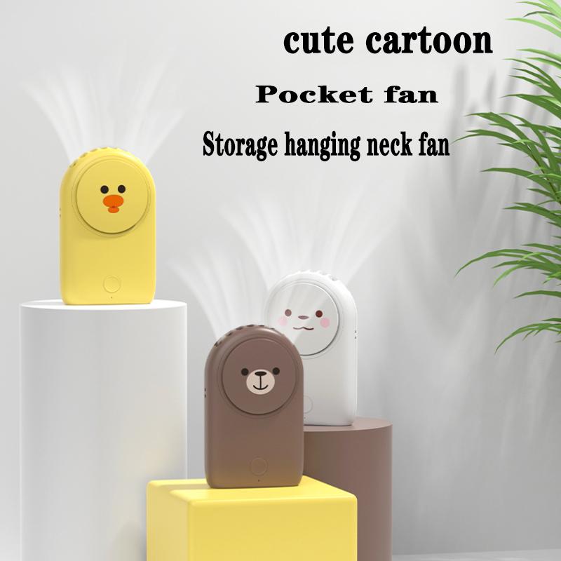 

Electric Fans Quiet USB Portable Fan Summer Mini Cooling Neck Plastic Rechargeable 3 Level For Home Office Outdoor Air Cooler