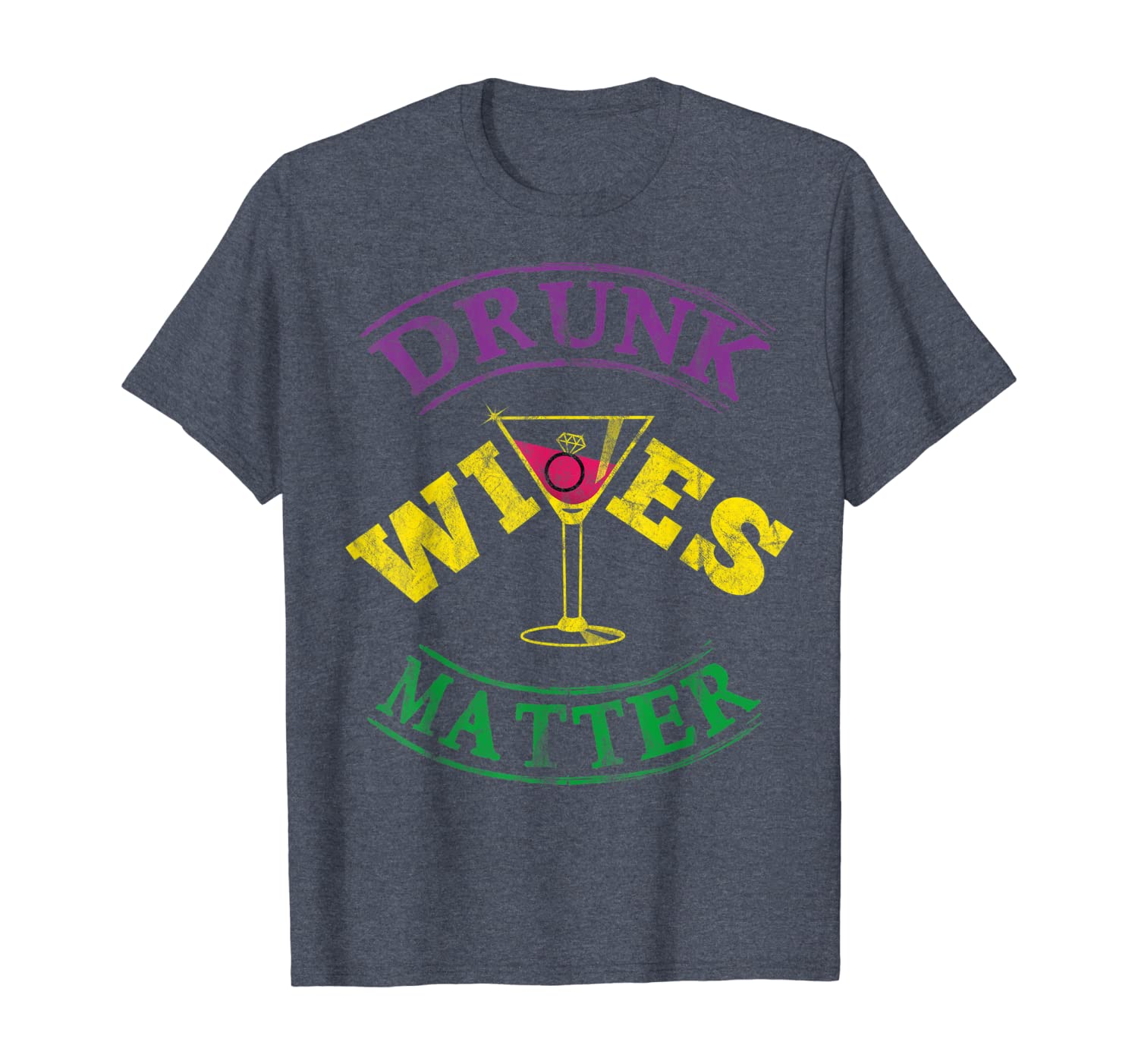 

drunk wives matter t-shirt womens funny mardi gras shirt, White;black