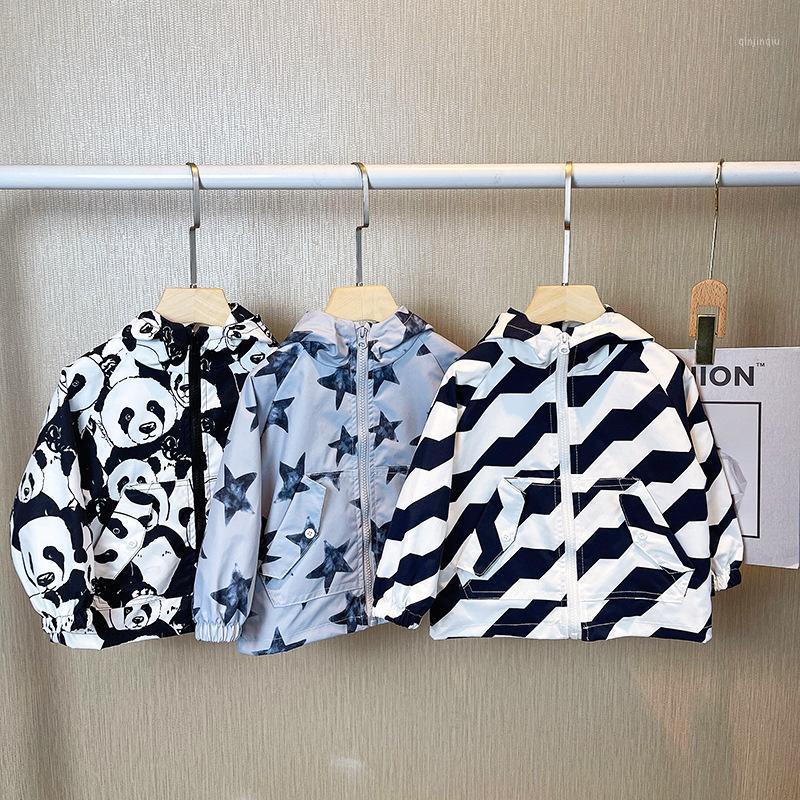

Jackets Baby Boy Printed Jacket Kids Cartoon Spring Autumn Casual Tops Star Stripes Pattern Toddler Daily Wear Fashion Clothing YE05312, Blue;gray