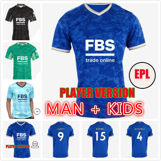 

Player Version 21 22 Leicester VARDY soccer jersey 2021 2022 MAGUIRE football shirt MADDISON TIELEMANS BARNES NDIDI camiseta de futbol men + kids kit uniforms