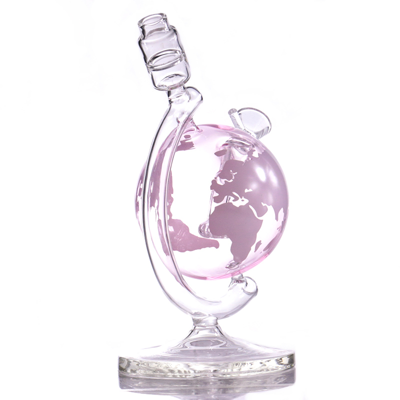 

Glass bong Globe style water pipes 7.3IN Recycler bubbler with glass bowl