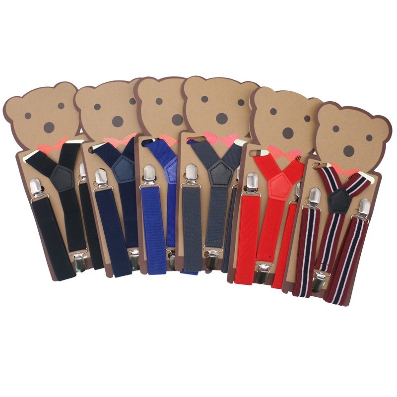 

Cute Children Striped Design Suspenders Baby Boys Suspenders Clip-on Y-back Braces Elastic Kids Suspenders Gift
