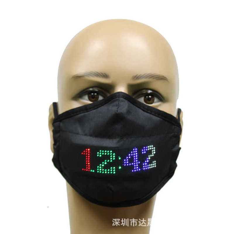 

bluetooth connected mobile app diy pattern led display luminous mask