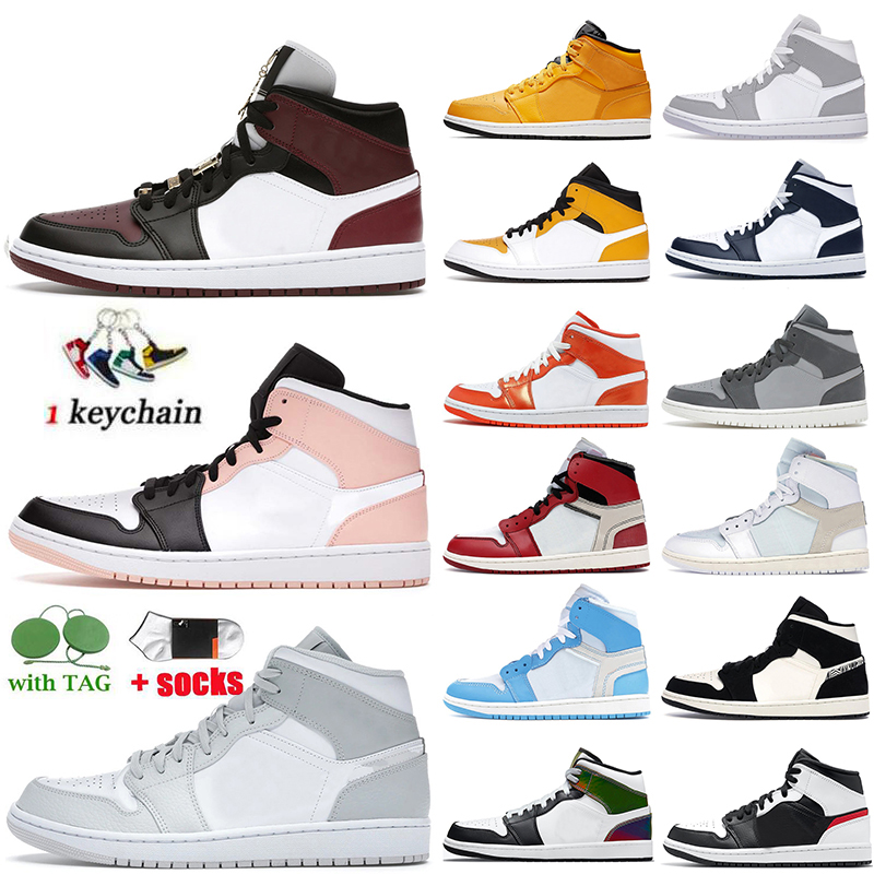 

Wholesale Jumpman 1 1s Mens Basketball Shoes Retro Women Mid SE Black Dark Beetroot Grey Camo Sneakers University Gold Metallic Orange High OG Hyper Royal Trainers, B32 mid barely rose 36-46