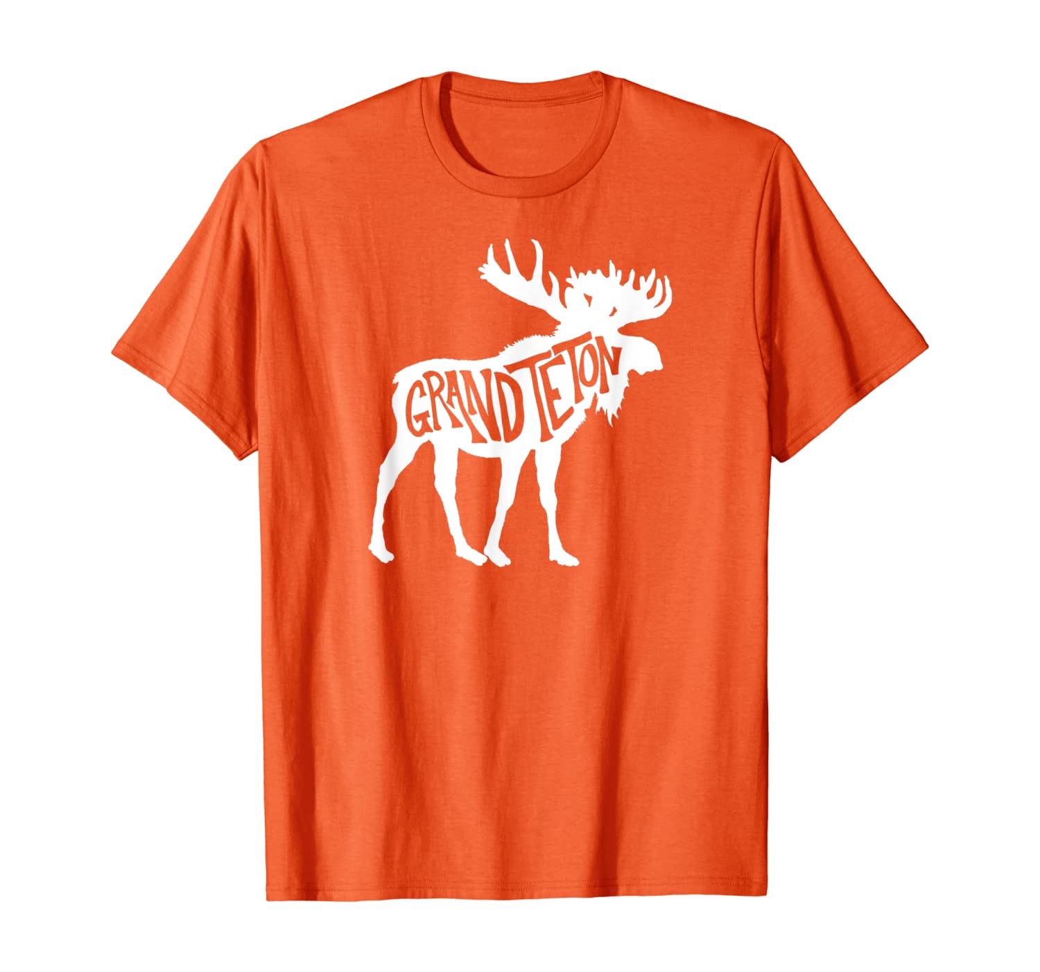 

Grand Teton National Park Moose Typography Graphic T-Shirt, White;black