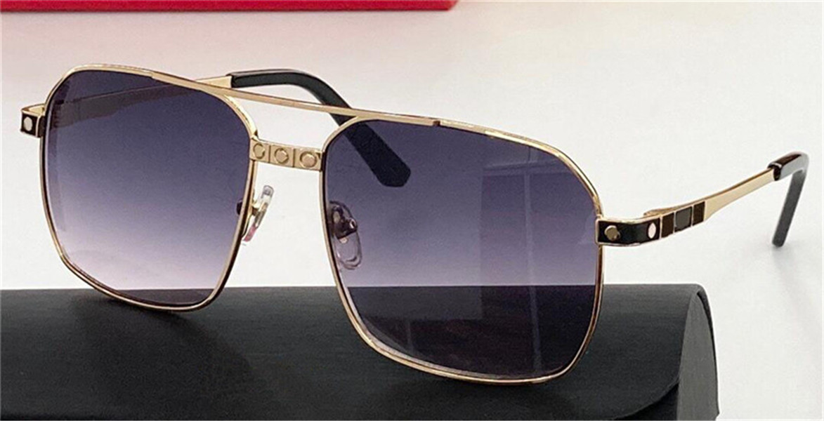 

fashion design sunglasses 0819 square metal frame versatile style top quality light and comfortable uv400 protective eyewear, White;black