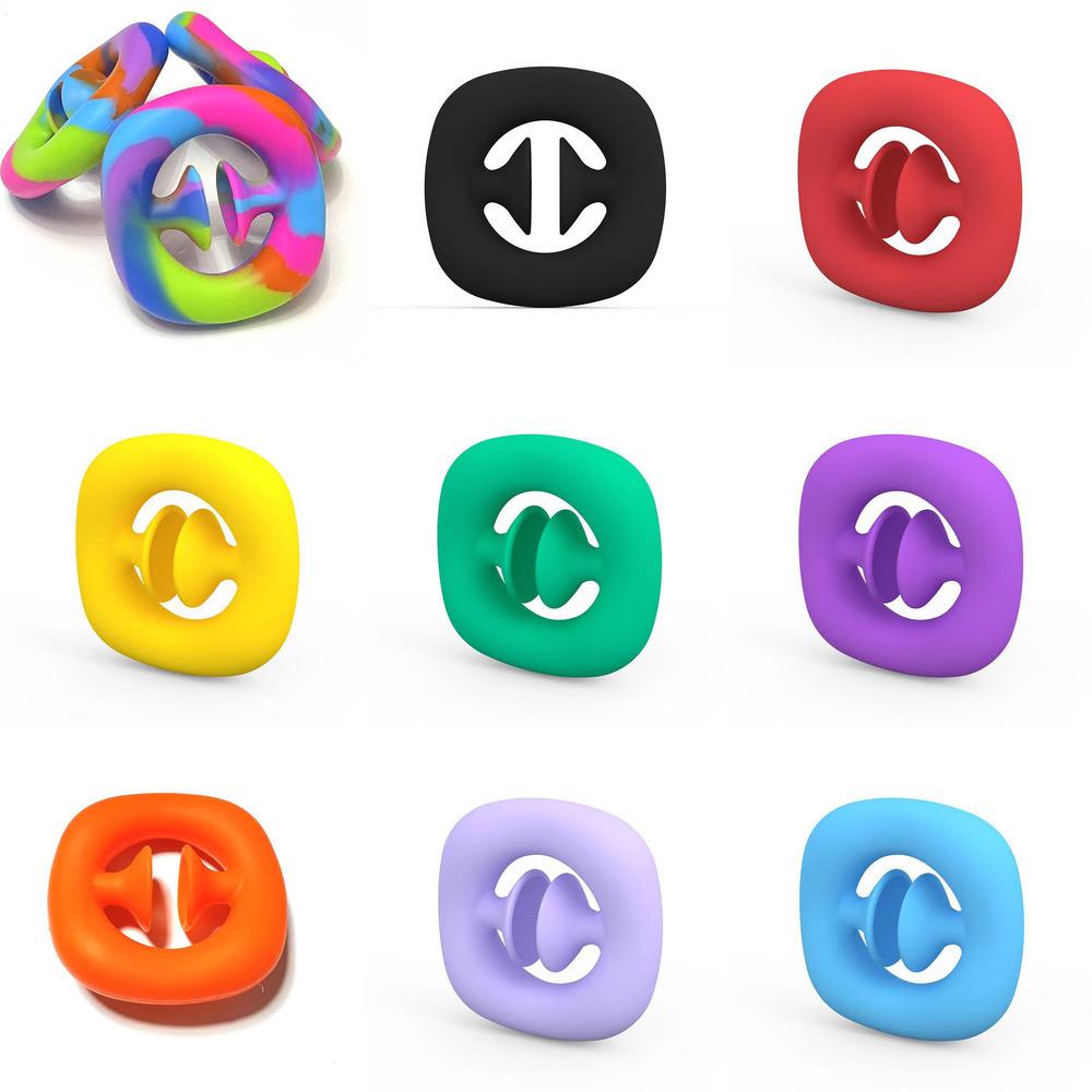 

Rainbow Fidget Grab Snap Squeeze Toy Hand Snappers Hands Strength Grip Grabs Squeezy Snap Sensory Toys Autism Stress Relief DHL Shipping