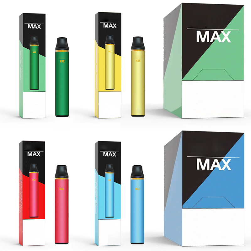 

MAX Disposable Vape Pen 1000 Puffs Pre-Filled cigarettes 600mAh Battery Vapor Pod Device e-cig Electronic E Cigarette Stick Style Multi-colors