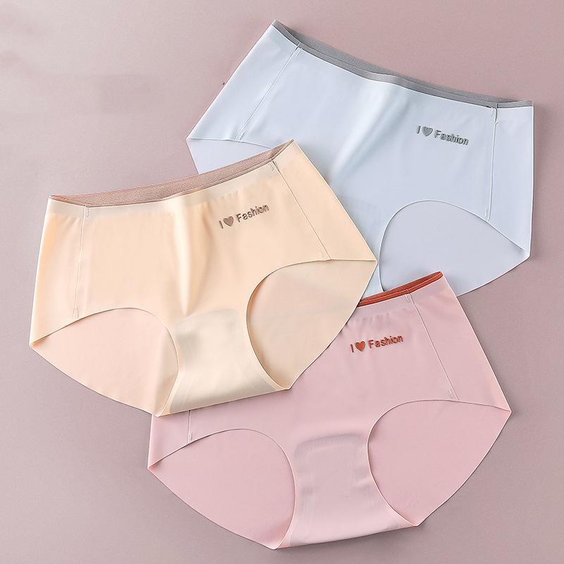 

Women's Panties Sale 3Pcs Seamless Underwear For Woman Sexy Lingerie Briefs Female Sports Women, Black;pink