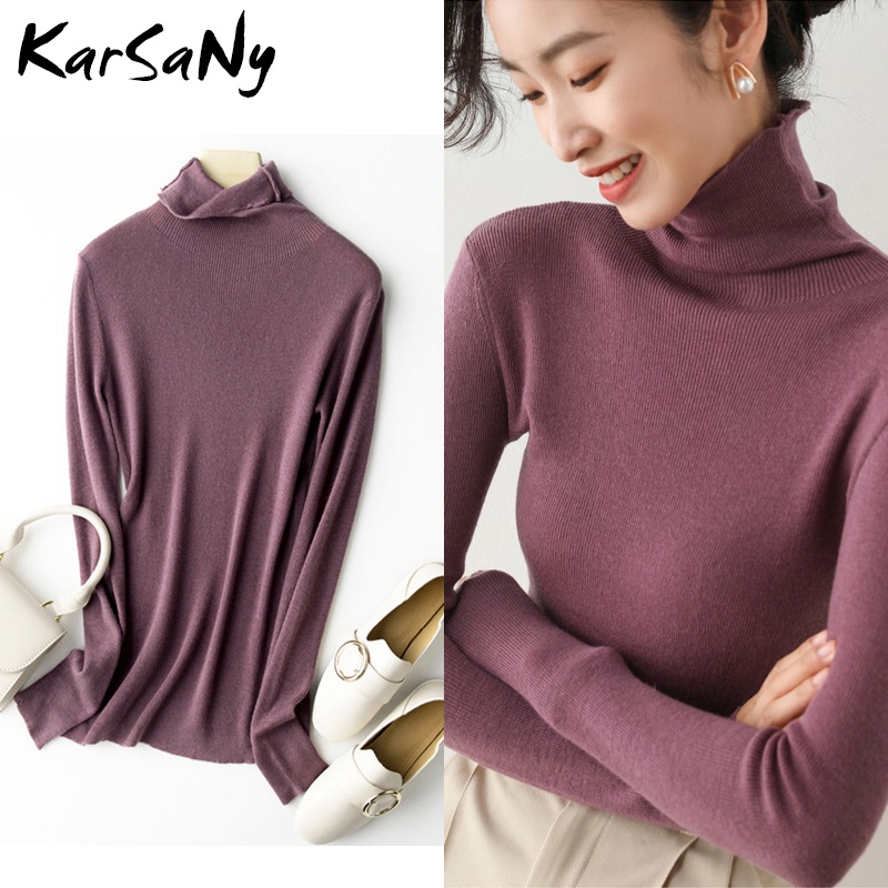 

Womens Winter Turtleneck Sweaters And Pullovers Warm Thin Stretch Sweater Women Winter Knitted Top Autumn Woman Sweaters Jumper, Fruit green