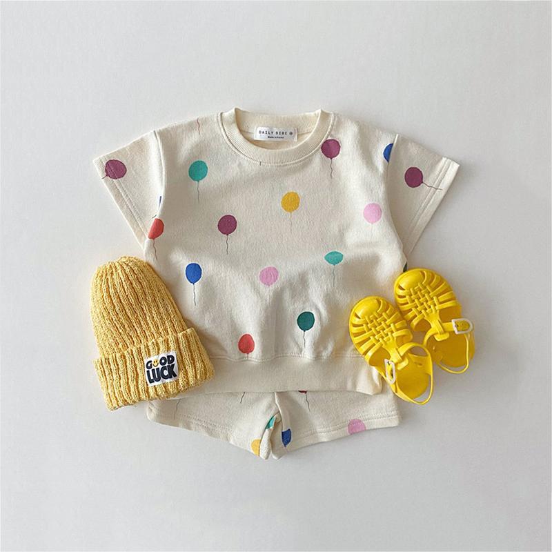 

Clothing Sets Summer Spring Toddler Baby Girl Set For 0-3Y Infant Boy Clothes Sweatshirt + Shorts 2Pcs Outfit, White