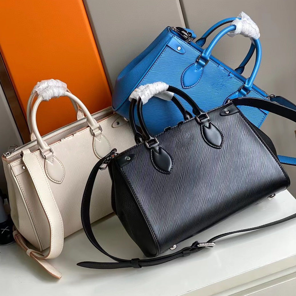 

Laxury Handbags Lady Tote Bag Cowhide Leather Fashion Bags Gift Box Packing