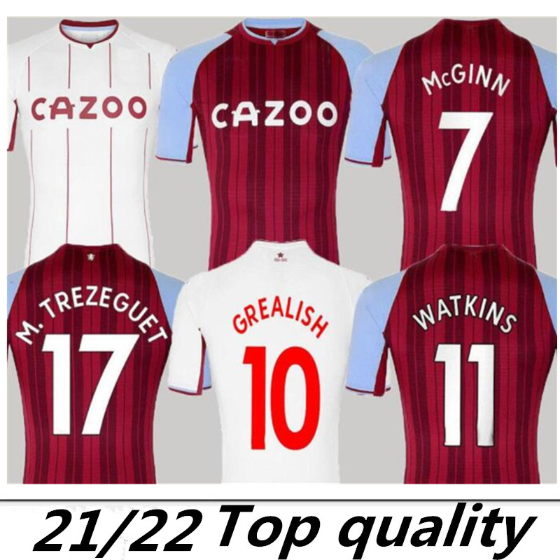 

21 22 Aston Soccer Jerseys villa GREALISH BUENDÍA TRAORE BARKLEY Football Shirt 2021 2022 WATKINS WESLEY GHAZI M.TREZEGUET McGINN men + kids kits