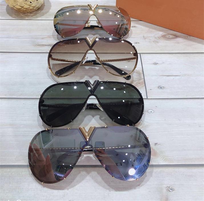 

Men Women mask Sunglasses UV400 Protection Len Fashion Oval Coating Mirror Lens Frameless Color Plated Frame a21