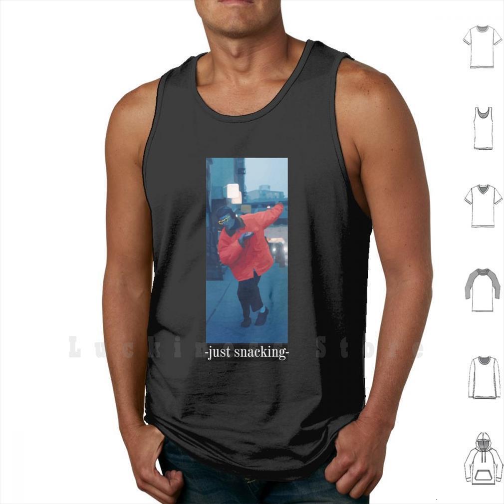 

gus dapperton tank vest 100% cotton music youtube band snack snacking, White;black