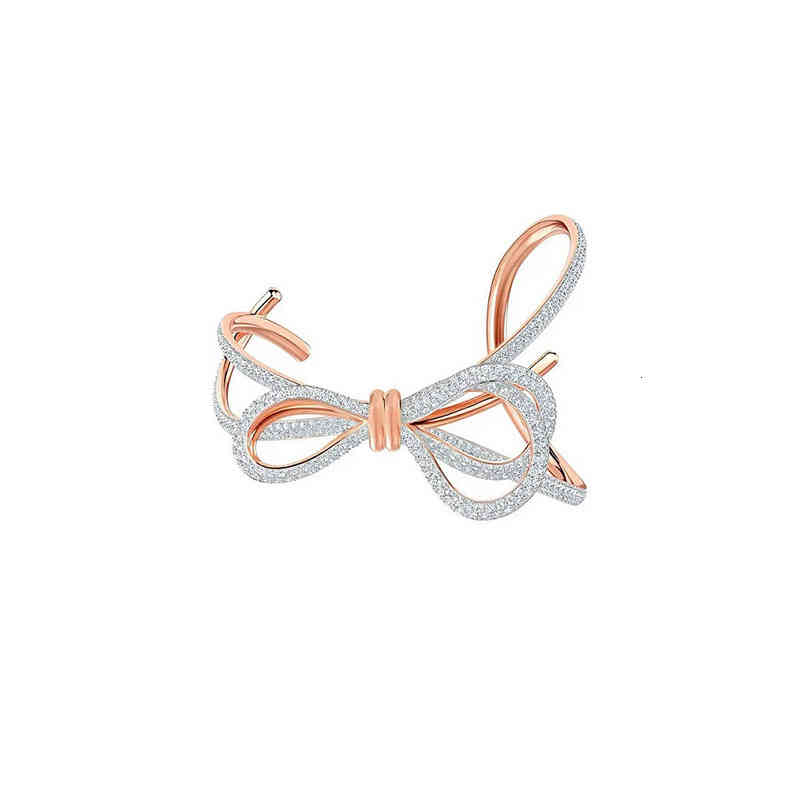 Bangles Bracelets Shi Jia Bicolor Bow Bracelet Female Swarovski Element Crystal-image-739102455