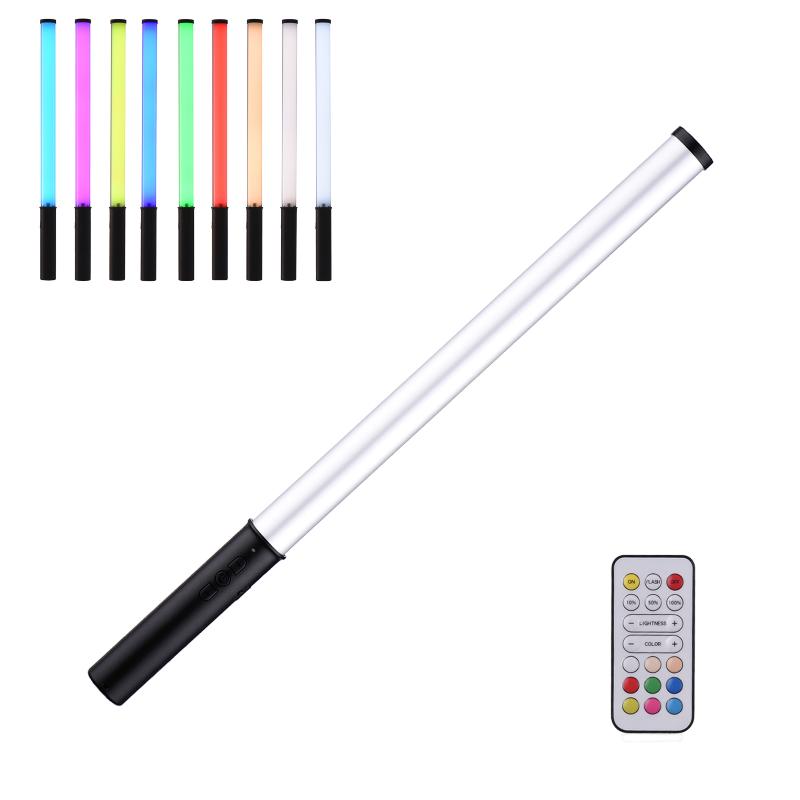 

Video Light 10W 3000K-6000K 6 Colors Dimmable With 9 Effects Remote Control Carrying Bag Adapter Rechargeable Battery Flash Heads