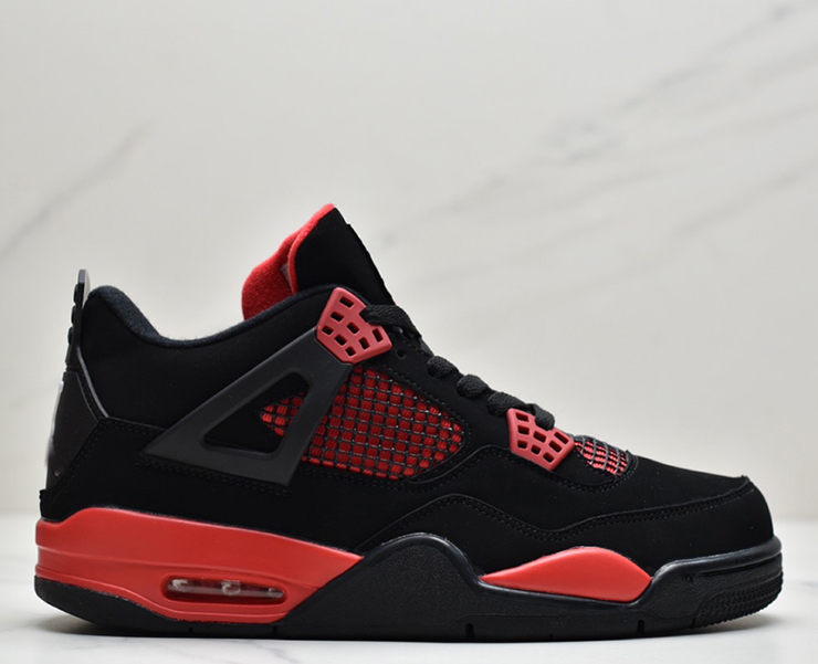 

4 Red Thunder Basketball Shoes High Quality 4s Black White-Red mens outdoor Sneakers Trainers Sports CT8527-016 With box