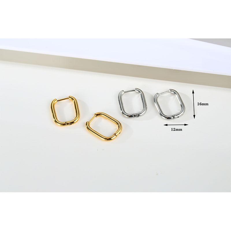 

Hoop & Huggie Unusual Small Stainless Steel Earrings For Women Hypoallergenic Sets Sliver Gold Teens Fashion Jewelry, Golden;silver