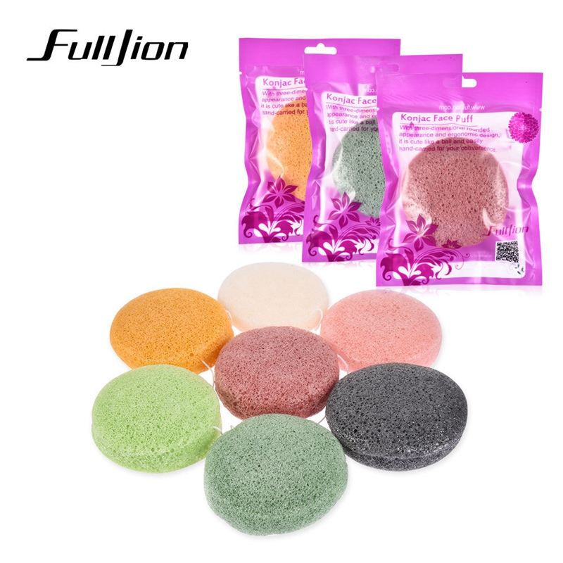 

Konjac Sponge For Washing Face Round Facial Cleansing Exfoliator Bathing Puff Cleanser Tool Wash Flutter Fiber Puffs 1425