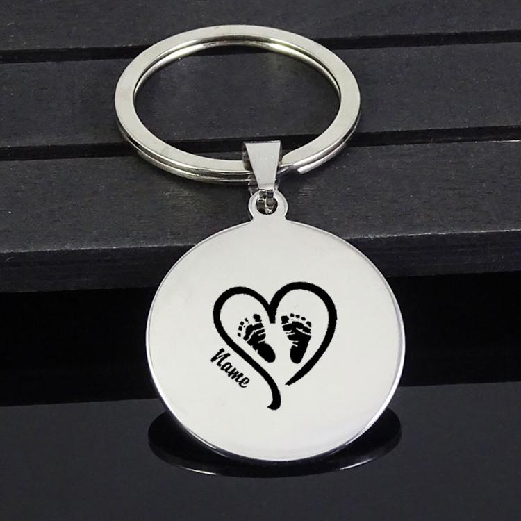 

Keychains Foot Pendant Keychain High Quality Heart Disc Jewelry For Men And Women Wholesale Price YP7353