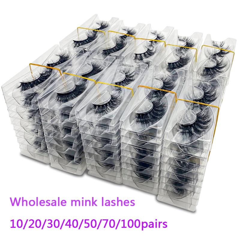 

False Eyelashes Bulk Items Wholesale Lots Cruelty Free Makeup 5D Wispy Fluffy 3D Mink Hair Natural Strip Lashes Fake Vendors