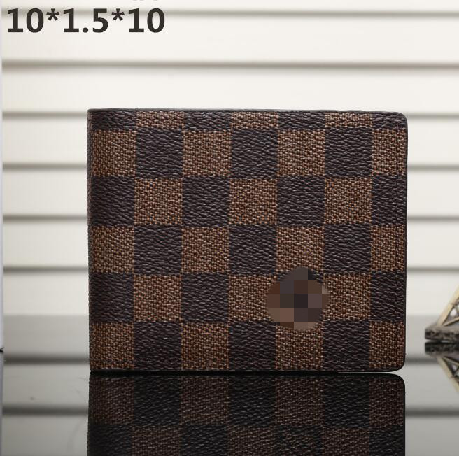 

LVLOUISVITTON VUTTON Handbag Designer Paris Plaid Style Mens Wallet Luxury Men Purse MultiPletest Small Bifold Wallets, Red;black