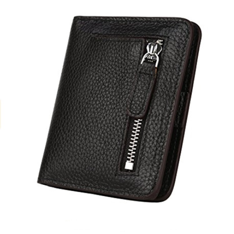 

Womens Blocking Small Wallet Compact Bifold Luxury Genuine Leather Pocket Ladies Mini Purse with ID Window