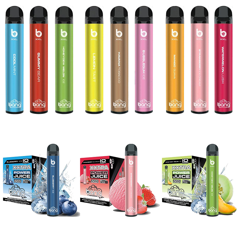 

Disposable Vape Pen Bang XXL 2000 Puffs XXTRA mix flavors Kits cigarettes 800mAh Battery 5ML Vapor eCigs Puff bars electronic cigarette whol