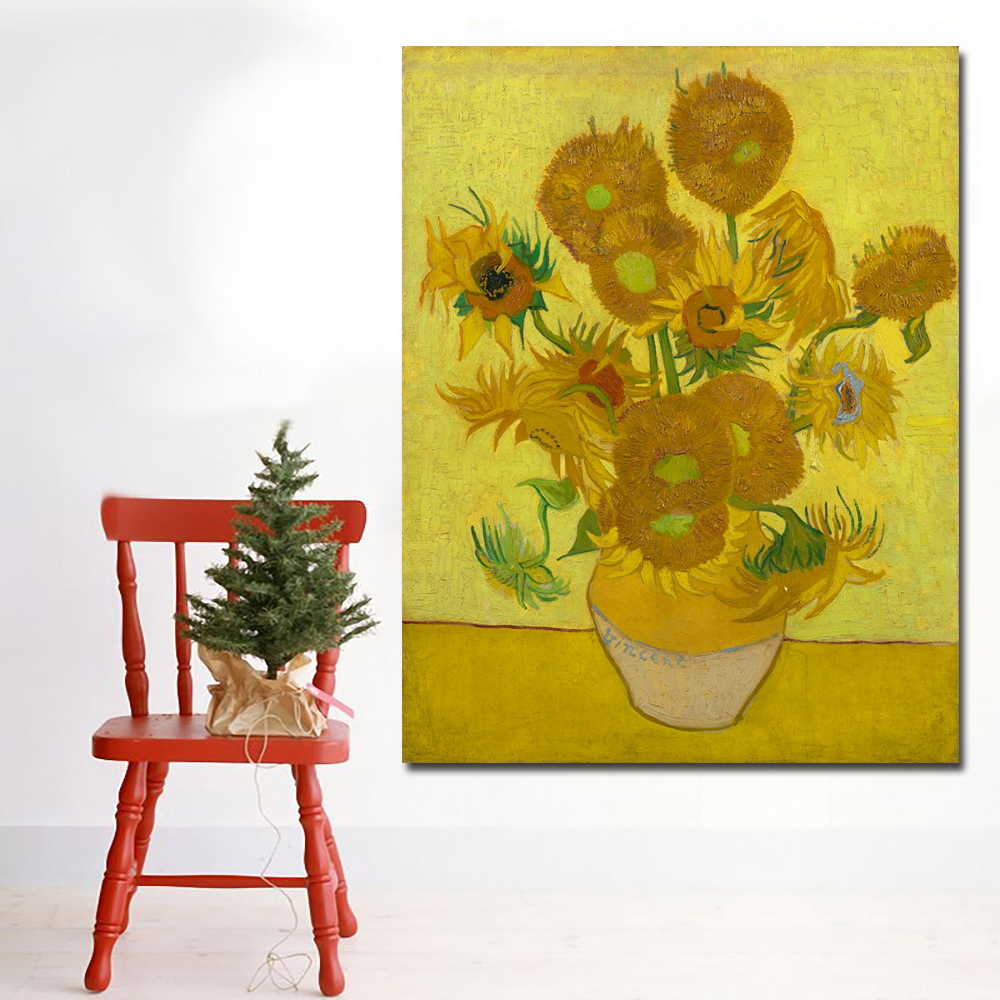 

Vincent Van Gogh Sunflowers Vases Still Life Art Poster Home Decor printed cavcas Painting Unframed