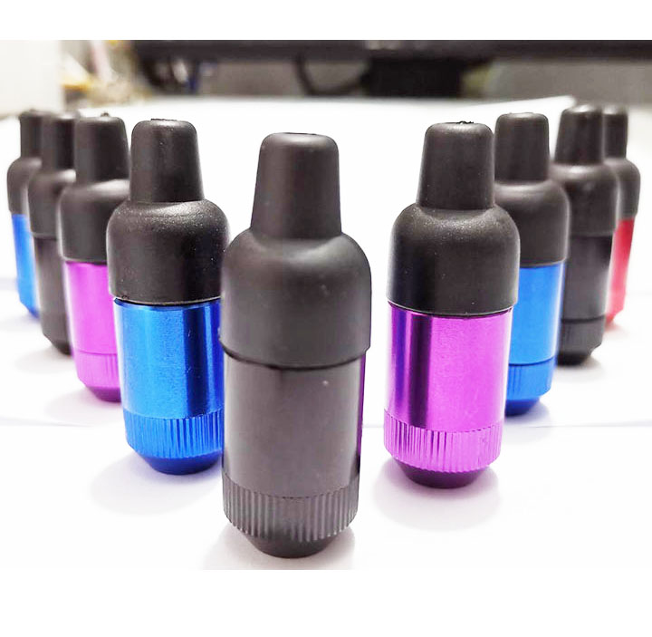 

Tip Aluminum Smoking Pipe Portable Snuff Tube Nipple Hand Metal Pipe Tobacco Pipes Durable Rubber Mouth for Smoking jmflowshop sell