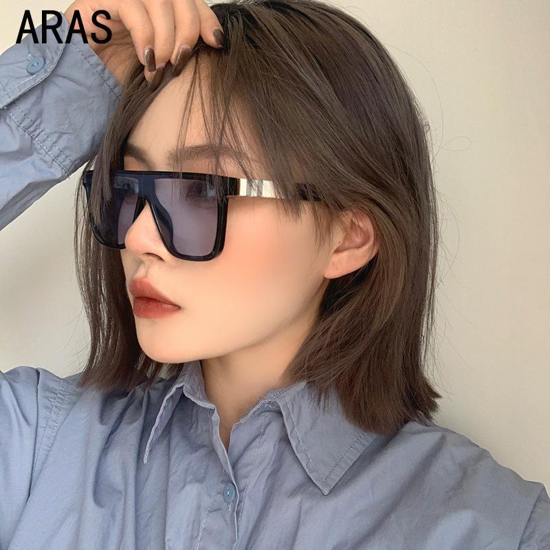 

Trendy Classic Plaid Square Sunglasses Fashion Retro Big Frame Sun Glasses Designer Eyewear UV400 Lunettes, White;black