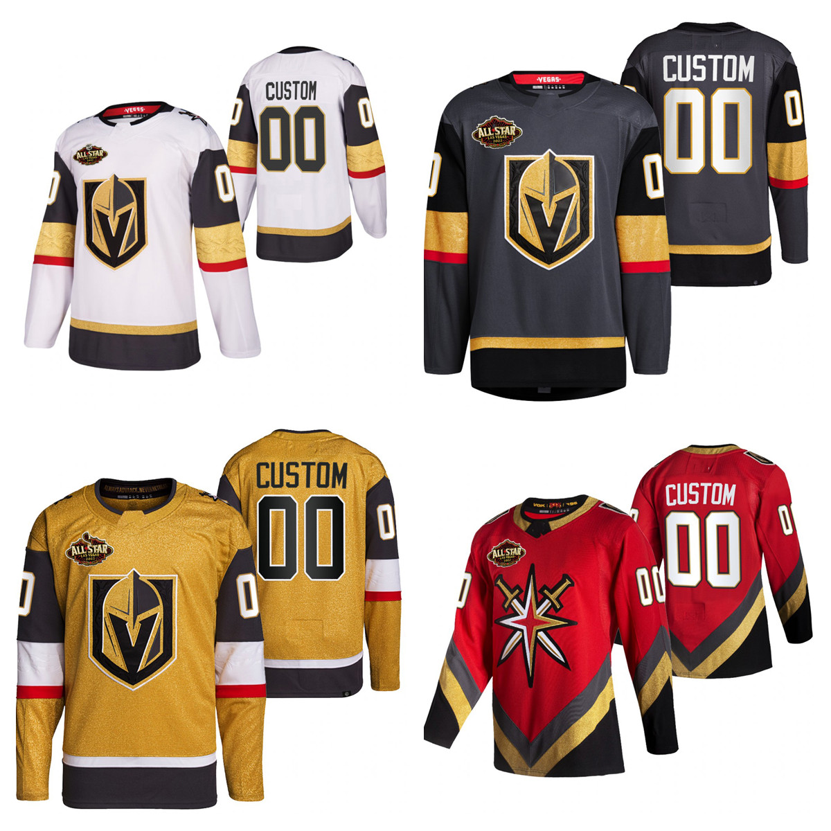 

6XL 9 Jack Eichel Mark Stone Jersey 2022 All-Star Vegas Golden Knights Alex Pietrangelo Robin Lehner Max Pacioretty Chandler Stephenson William Karlsson Tuch Smith, Gold style/ mens