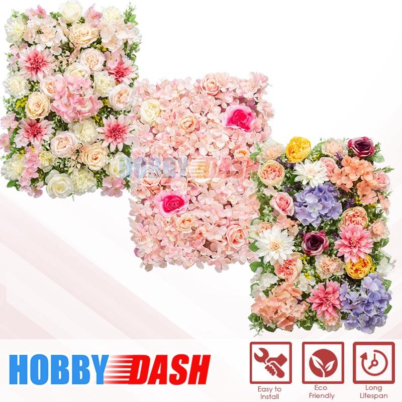 

Decorative Flowers & Wreaths Arrowzoom Silk Flower Backdrop Wall Decoration Panels KK1189, 4 pcs amour