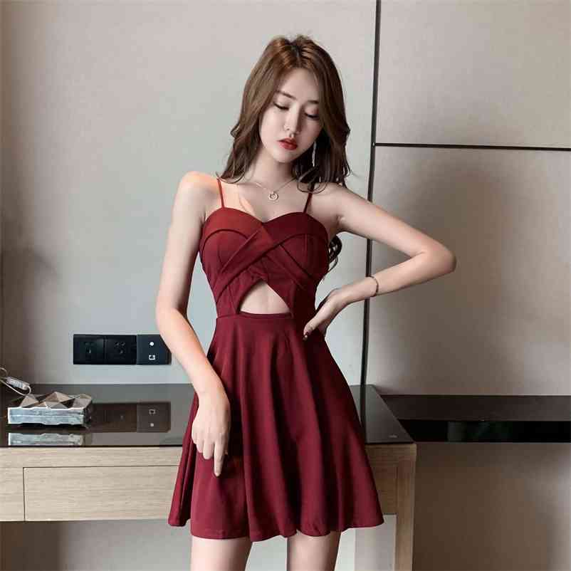 

Nightclub women's temperament night show low chest thin technician work clothes nightclub sexy dress 210603, Black