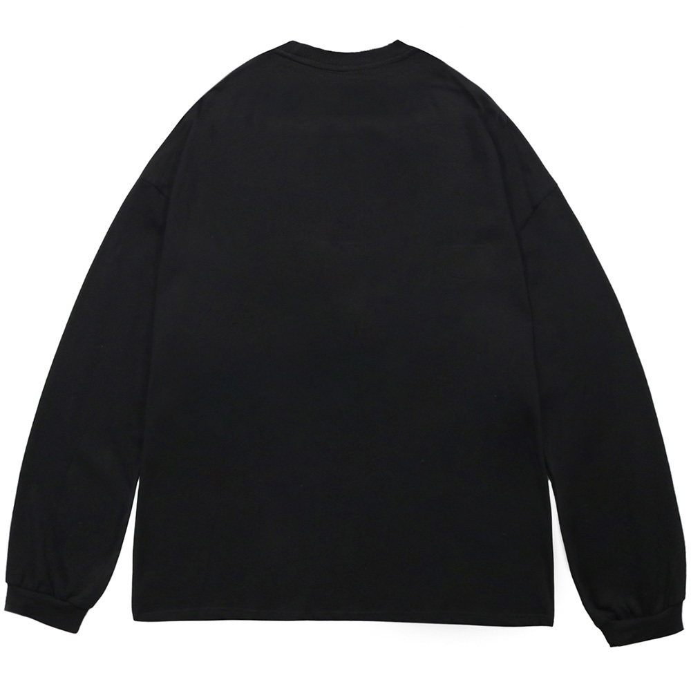 

men's hoodies & sweatshirts aolamegs sweatshirt anime cartoon smoking girl print cotton cozy o-neck pullover baggy harajuku college sty, Black