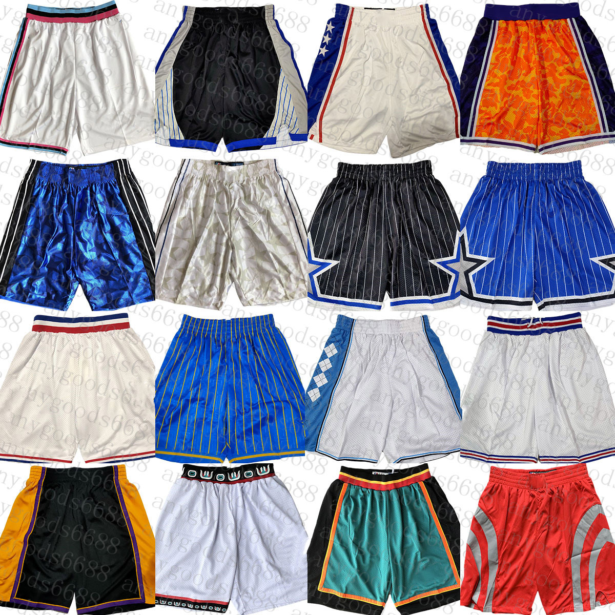 

2022 New Orlandos Magics Basketball Shorts Los Jersey Angeles Multi Lakeres Pocket Shorts Memphi Grizzlie Detroits Piston Good quality 333