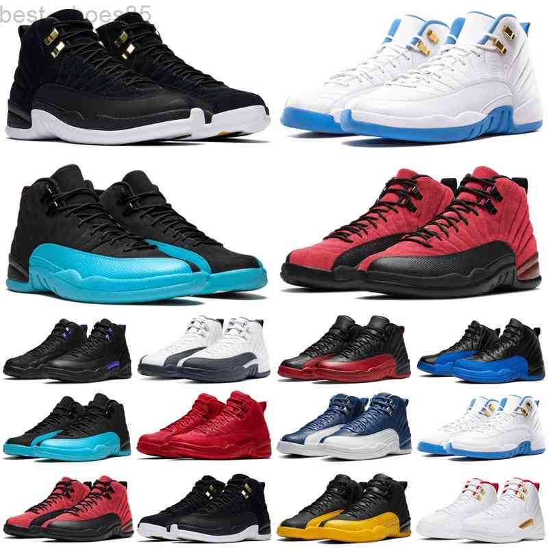 

fashion Dark Concord 12 12s jumpman men basketball shoes Reverse Flu Game University Gold Gamma blue mens trainers sports sneakers size 7-13, #1 dark concord