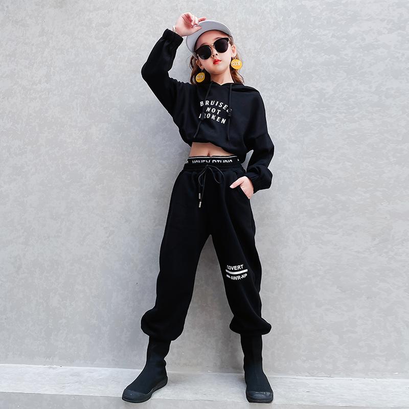 

Clothing Sets Trend Children Clothes For Girls Letter Print Sports Outfits Hoodies Joggers Pants Suits Short Sweatshirt Tops +, White